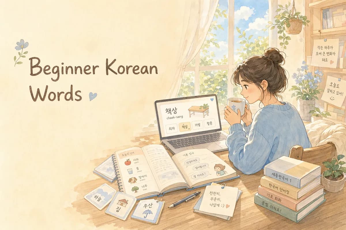 Beginner Korean Words: A Low-Burnout Quiz Routine