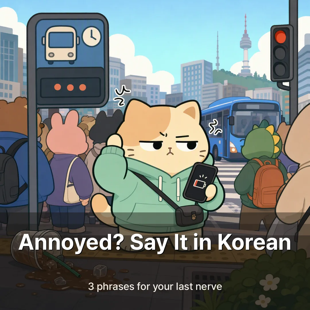 Annoyed? Say It in Korean Instagram phrase list cover