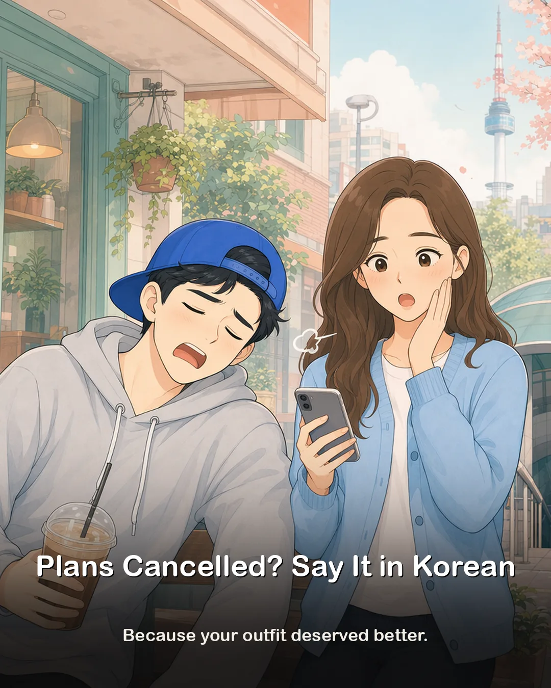 Plans Cancelled? Say It in Korean Instagram phrase list cover