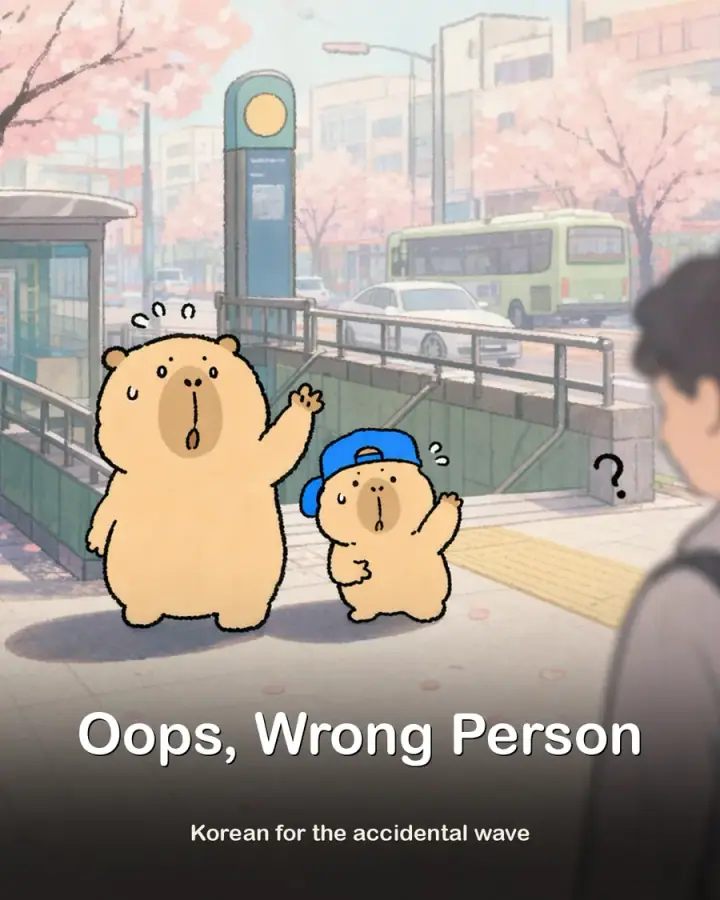Korean Phrases for Awkward Waves Instagram phrase list cover